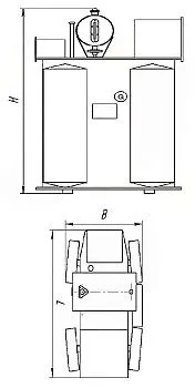 Фото чертежа ТМФ 630/6/0,4 Фото чертежа ТМФ 630/6/0,4